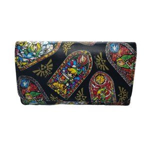Legend of Zelda The Wind Waker All Over Graphic Tri Fold Wallet Button Clasp